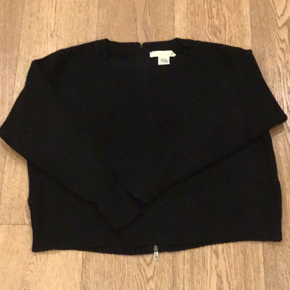 Lovestitch Black back zip sweater - S
